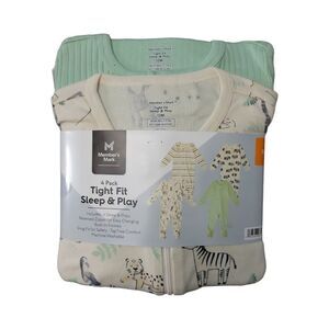 Neutral Animals - Member's Mark Infant & Toddler Boy's 4 Piece Tight Fit Sleep &